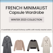 8 conjuntos de vestuario cápsula de invierno minimalista francés