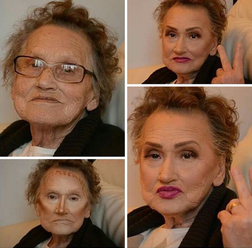 80-year-old grandmother asked her granddaughter to do her makeup and woke up famous