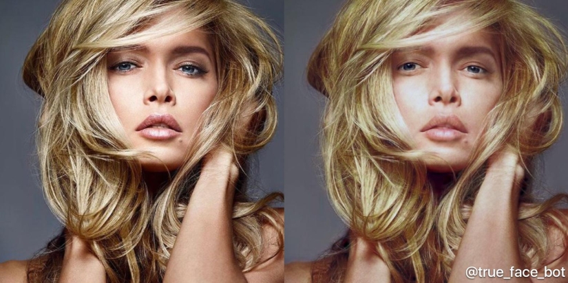 A bot "for removing makeup" has been released, which shows the true faces of the painted girls A bot "for removing makeup" has been released, which shows the true faces of the painted girls