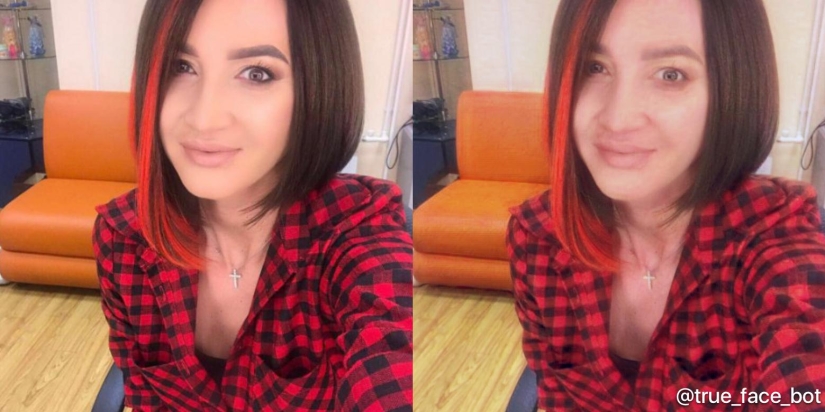 A bot "for removing makeup" has been released, which shows the true faces of the painted girls A bot "for removing makeup" has been released, which shows the true faces of the painted girls