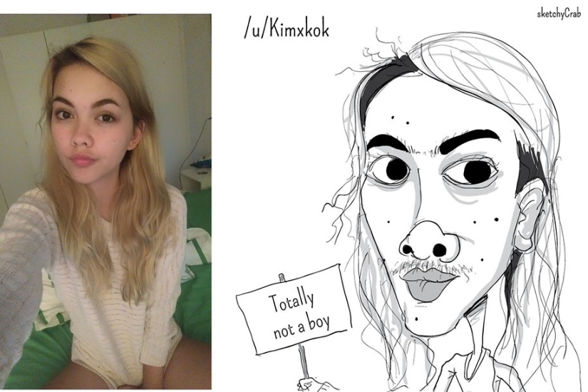 A cartoonist drew Reddit users, highlighting the worst