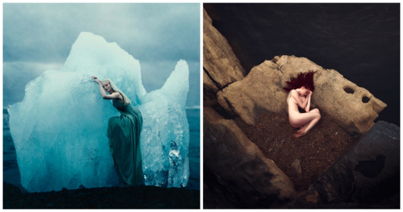 A dark fairy tale against the background of the cold landscapes of Iceland