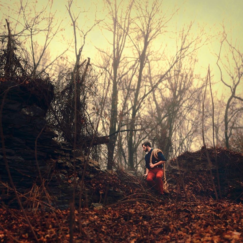 A dark fairy tale against the background of the cold landscapes of Iceland