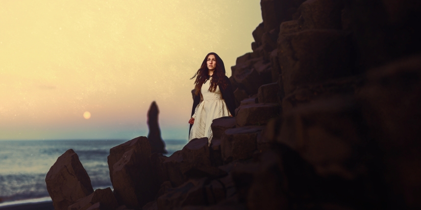 A dark fairy tale against the background of the cold landscapes of Iceland