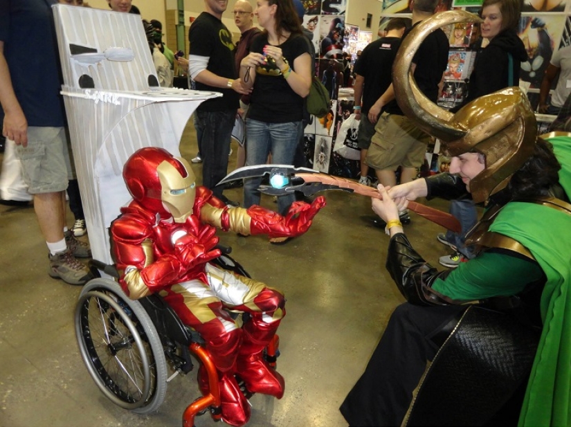 A father creates costumes for his son's wheelchair A father creates costumes for his son's wheelchair