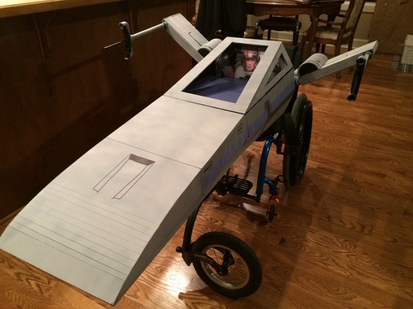 A father creates costumes for his son's wheelchair A father creates costumes for his son's wheelchair