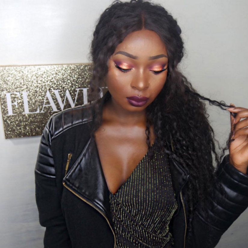 A girl with severe facial burns demonstrates the power of makeup