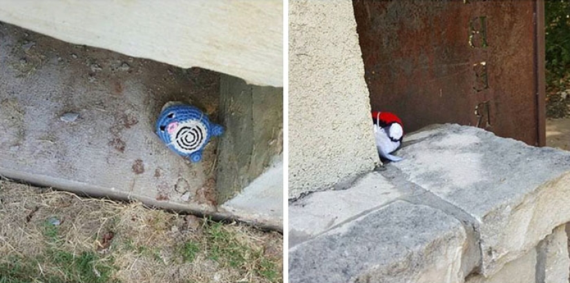 A good Samaritan crochets Pokemon and leaves them in places where they can be caught in Pokemon Go A good Samaritan crochets Pokemon and leaves them in places where they can be caught in Pokemon Go