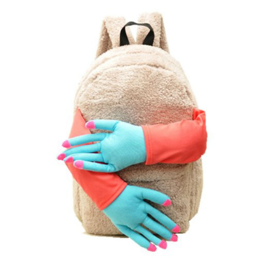 A hard day at work? A plush backpack will hug and comfort you
