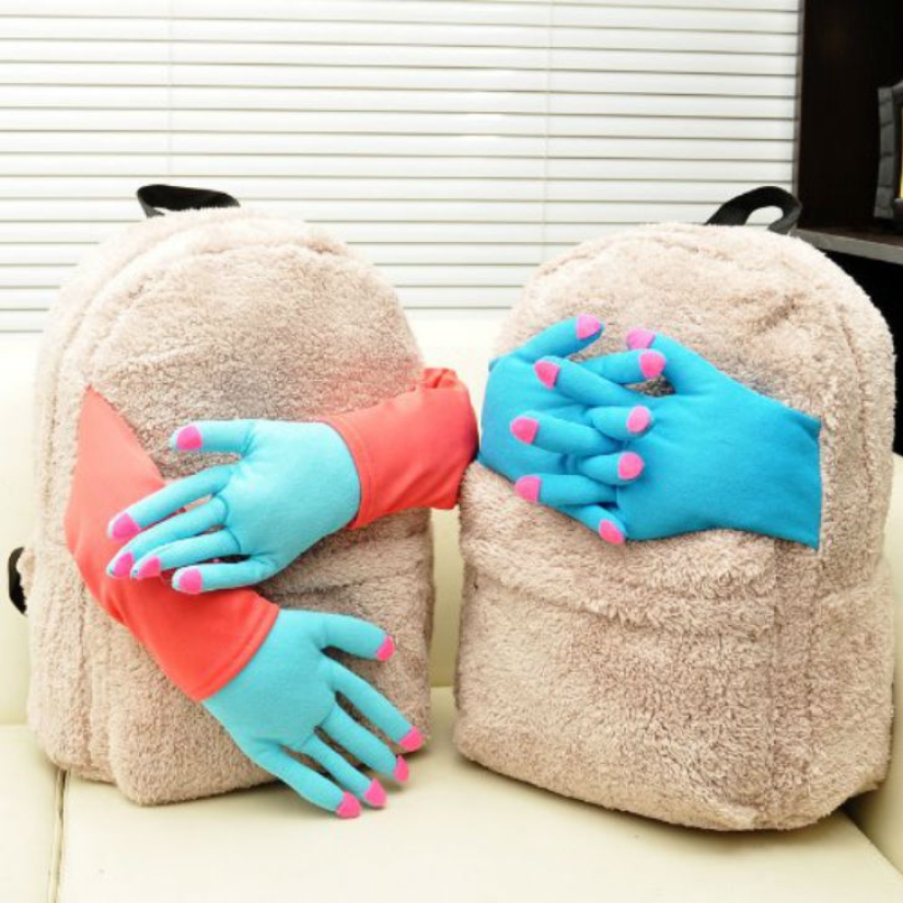 A hard day at work? A plush backpack will hug and comfort you
