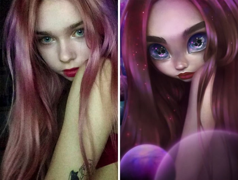 A lover of Disney and Pixar turns portraits of ordinary people into cartoons, and it's incredible! A lover of Disney and Pixar turns portraits of ordinary people into cartoons, and it's incredible!