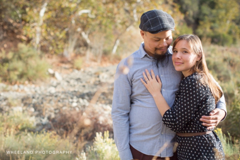 A metal band accidentally participated in an engagement photo shoot of a couple in love A metal band accidentally participated in an engagement photo shoot of a couple in love