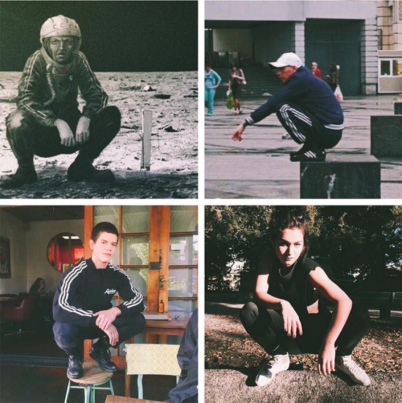 A new trend in photography: the Germans discovered the pose of a gopnik and called it "Russian squats"