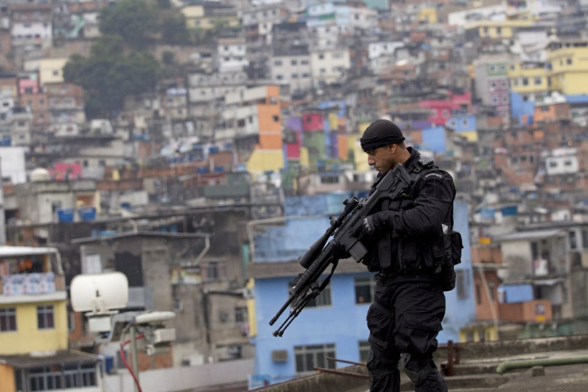 A walk through the dangerous favelas of Rio de Janeiro in the company of Brazilian special forces