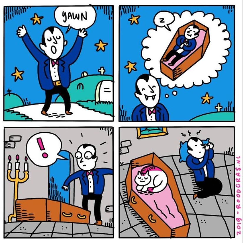 Adorable Wordless Cat Comics By This Dutch Artist