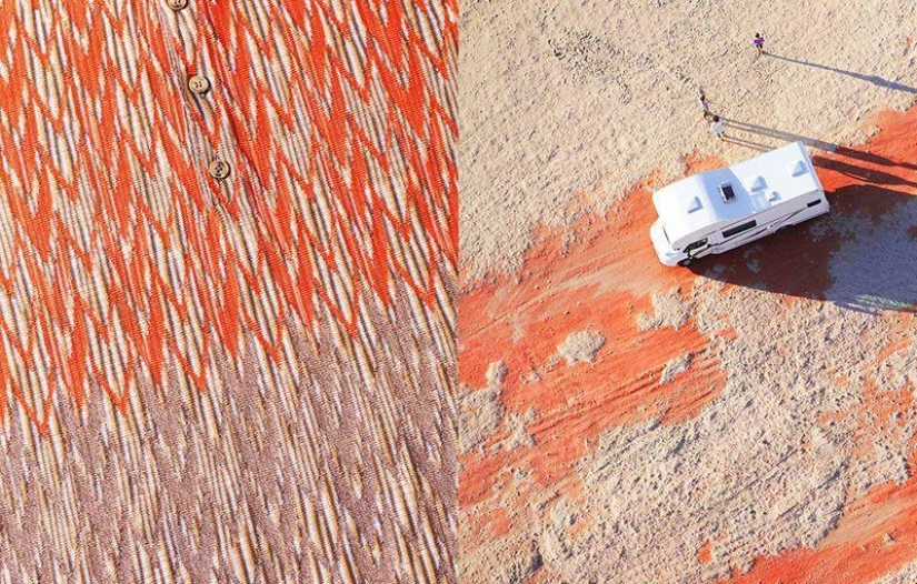 Aerial photography and fashion clothes go hand in hand