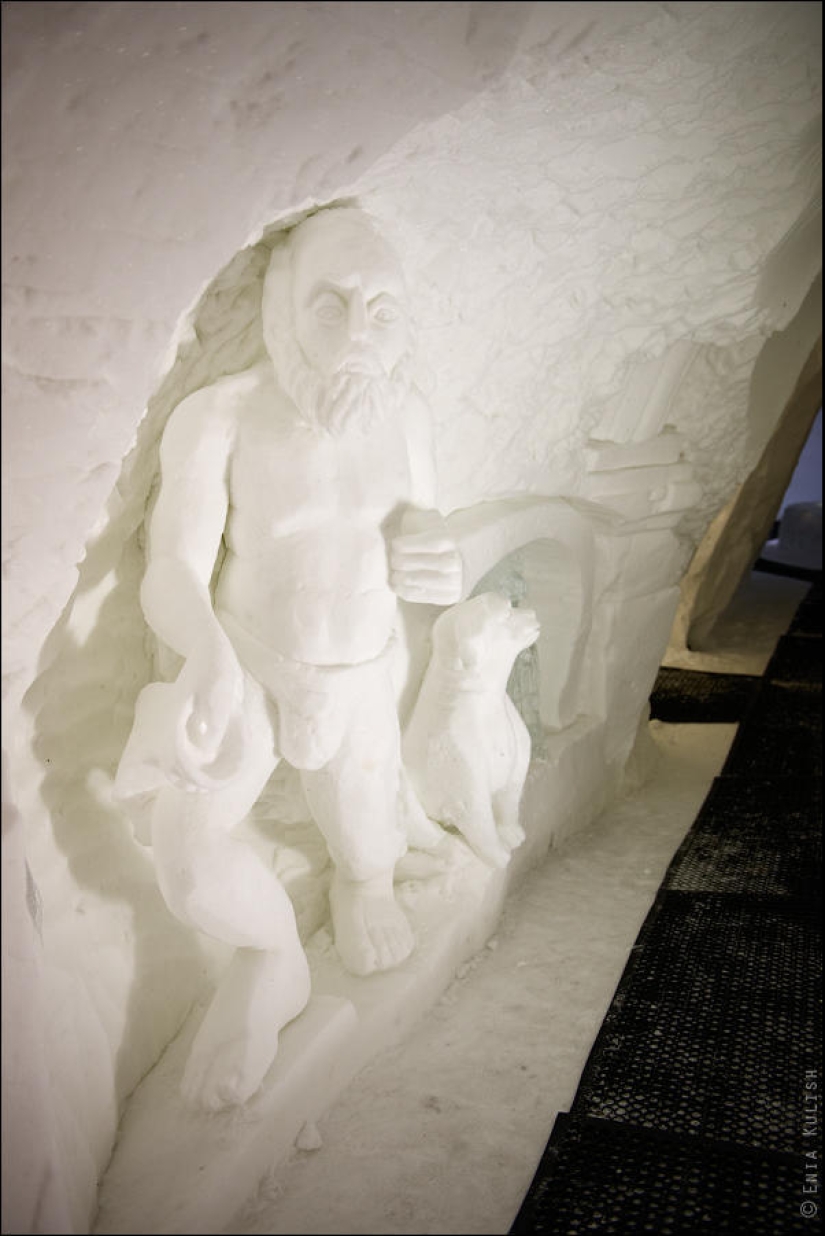 Alpes "a excepción de los esquís": cuevas de grutas de nieve