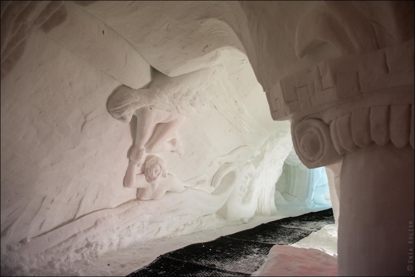 Alpes "a excepción de los esquís": cuevas de grutas de nieve