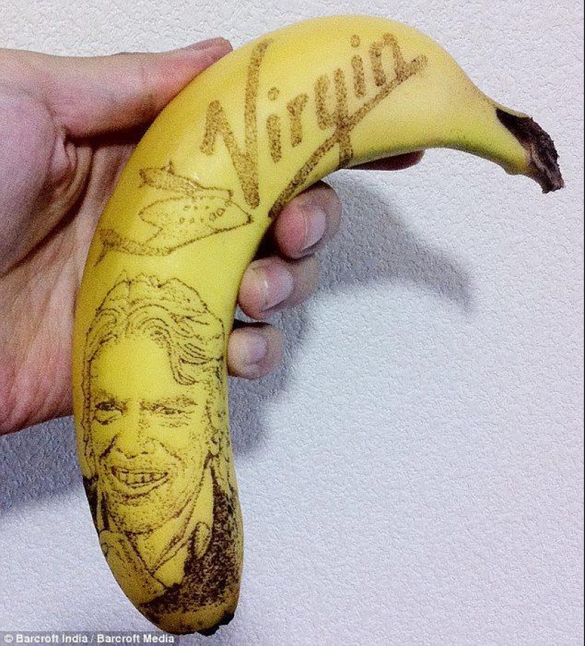 Amazing drawings on bananas Amazing drawings on bananas