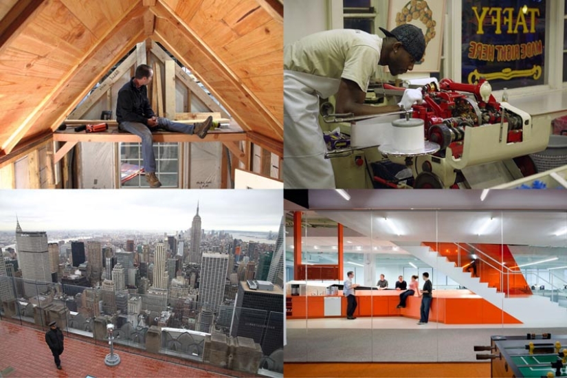 América en el trabajo en fotos amateur