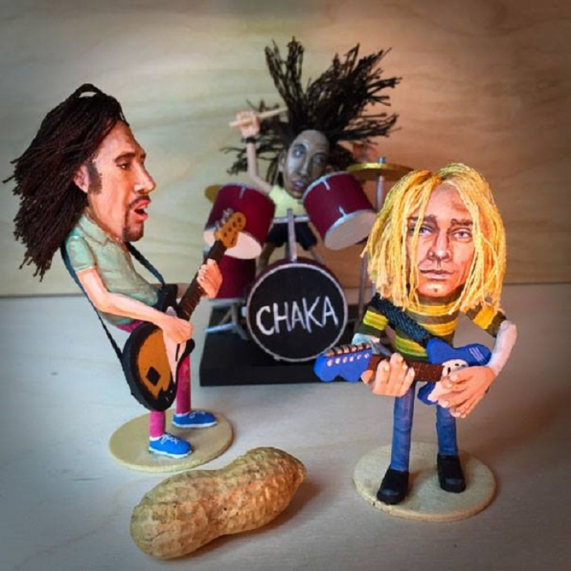 American creates ingenious figurines from peanuts