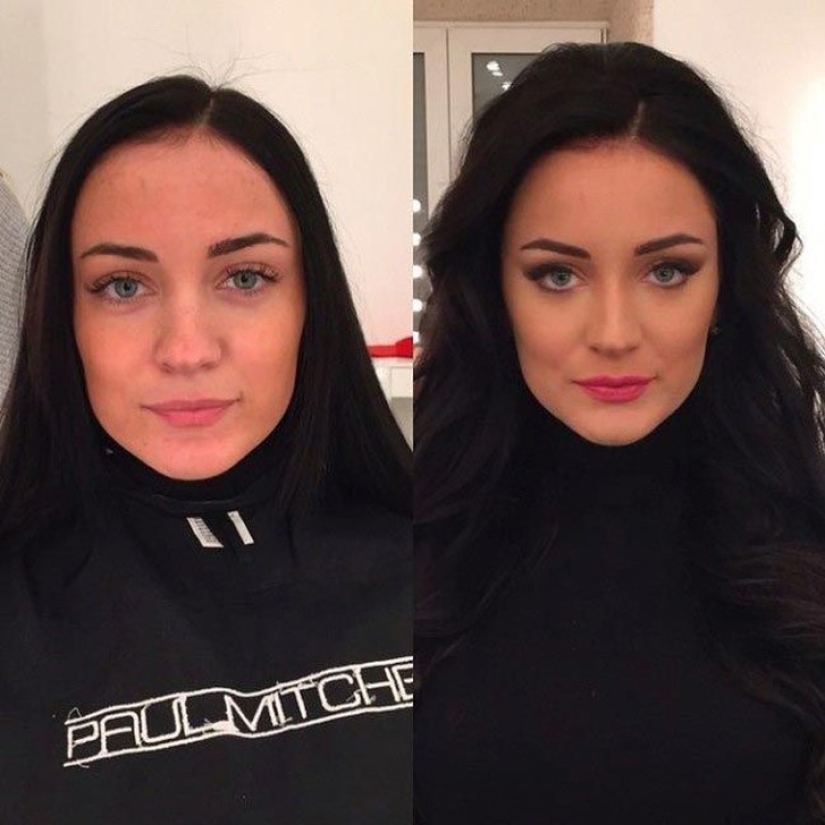 Another face: with the help of makeup, a makeup artist skillfully turns ordinary girls into real beauties