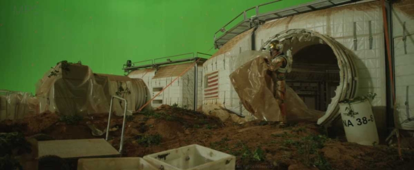 Antes y después de Increíbles efectos visuales en la película "El marciano" Antes y después de Increíbles efectos visuales en la película "El marciano"