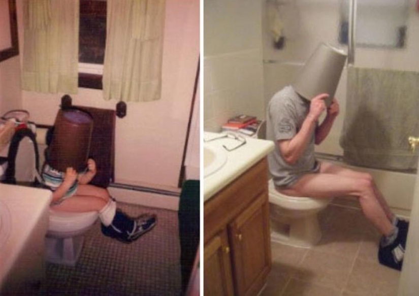 Antes y después: divertidas fotos familiares décadas después Antes y después: divertidas fotos familiares décadas después