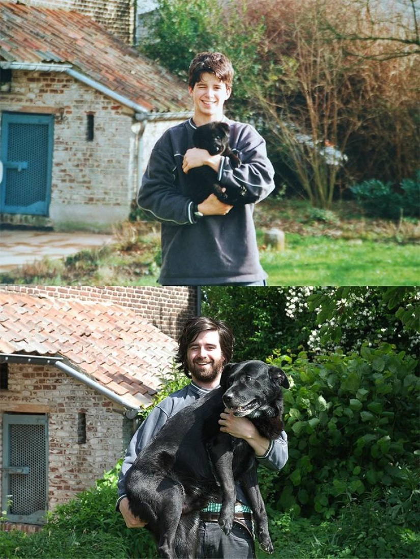 Antes y después: divertidas fotos familiares décadas después Antes y después: divertidas fotos familiares décadas después