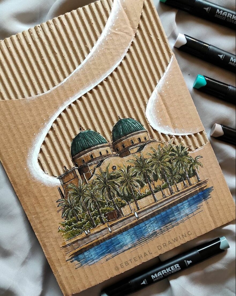 Aquí hay 13 obras de arte de construcción de cartón en 3D realizadas por este estudiante de arquitectura