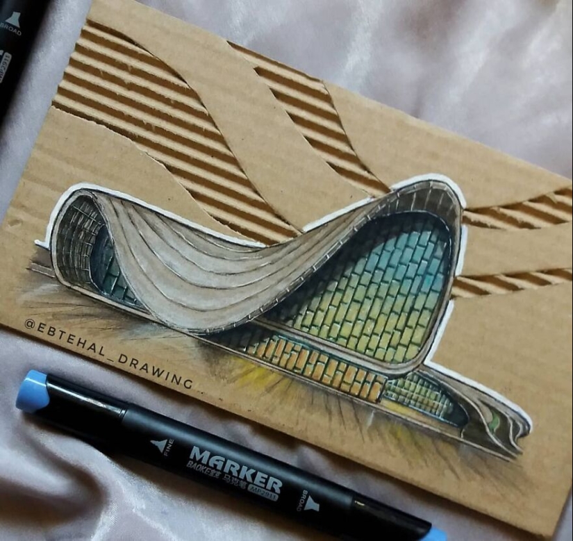 Aquí hay 13 obras de arte de construcción de cartón en 3D realizadas por este estudiante de arquitectura