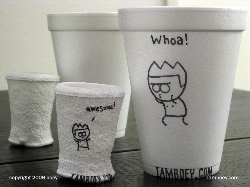 Art on coffee cups Art on coffee cups