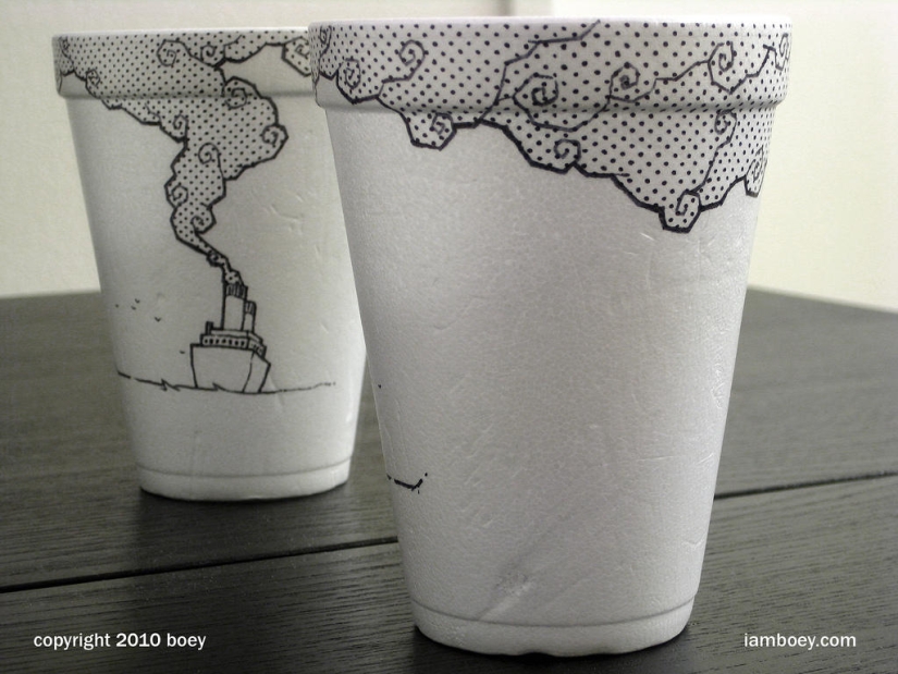 Arte en tazas de café