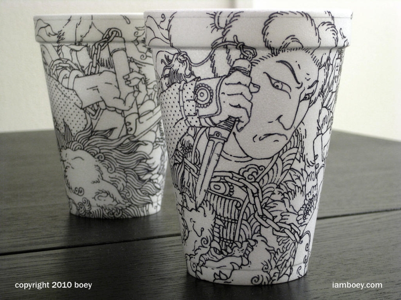 Arte en tazas de café