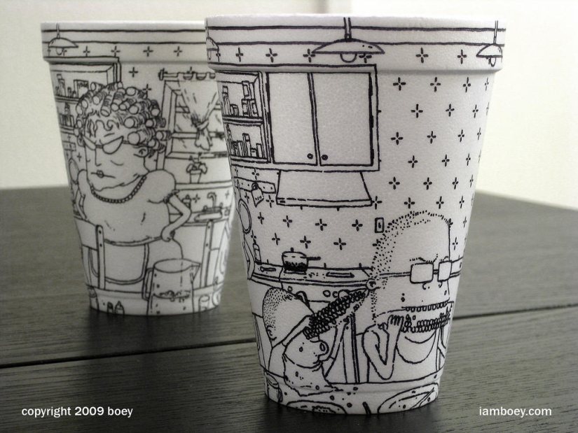 Arte en tazas de café