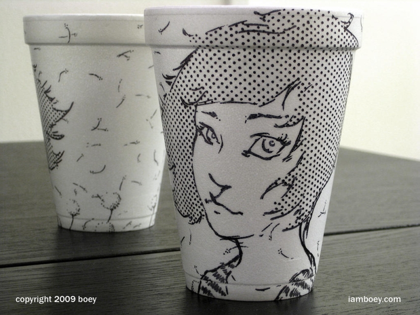 Arte en tazas de café