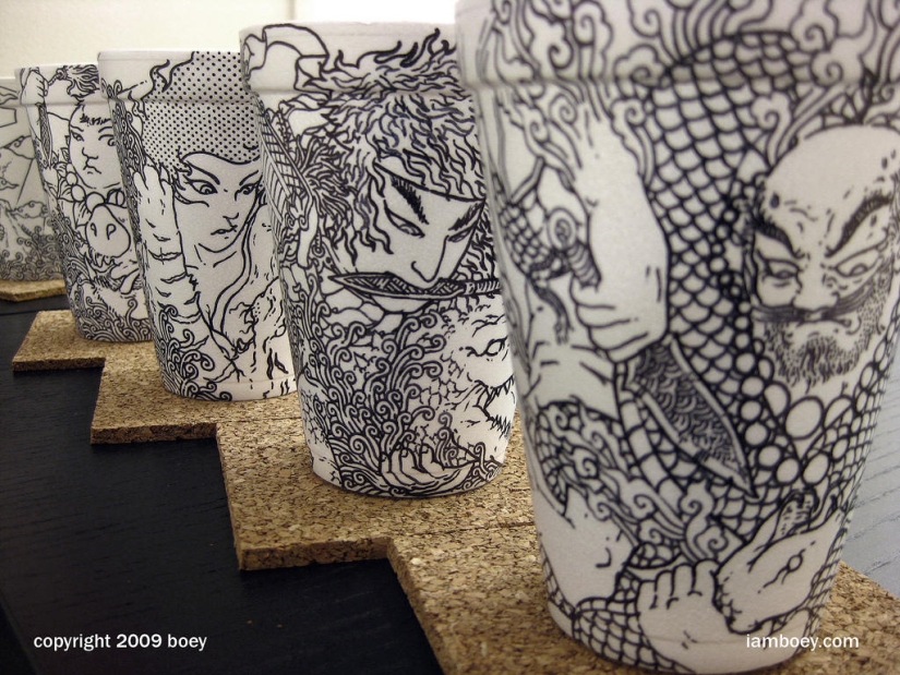 Arte en tazas de café