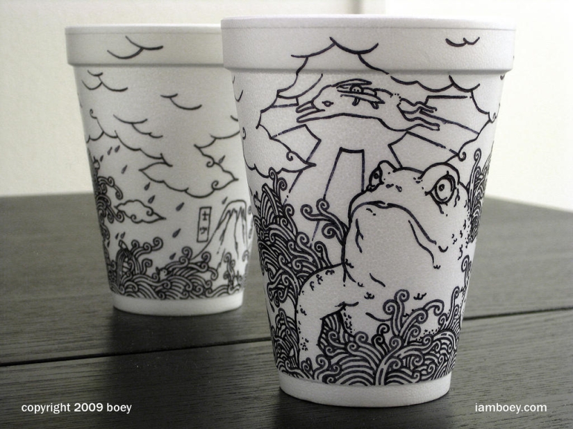 Arte en tazas de café