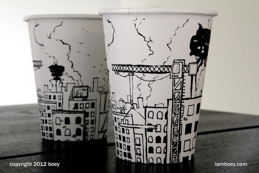 Arte en tazas de café