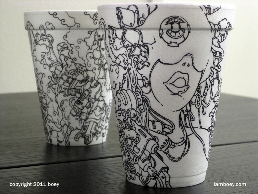 Arte en tazas de café