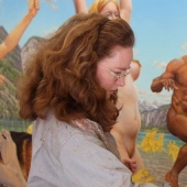 Artista Suzanne Martin y su gente desnuda de Eden