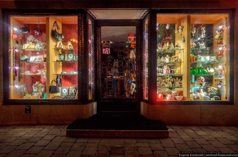 Austrian Christmas story. Night lights of St. Gilgen