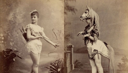 Bailarines burlescos victorianos