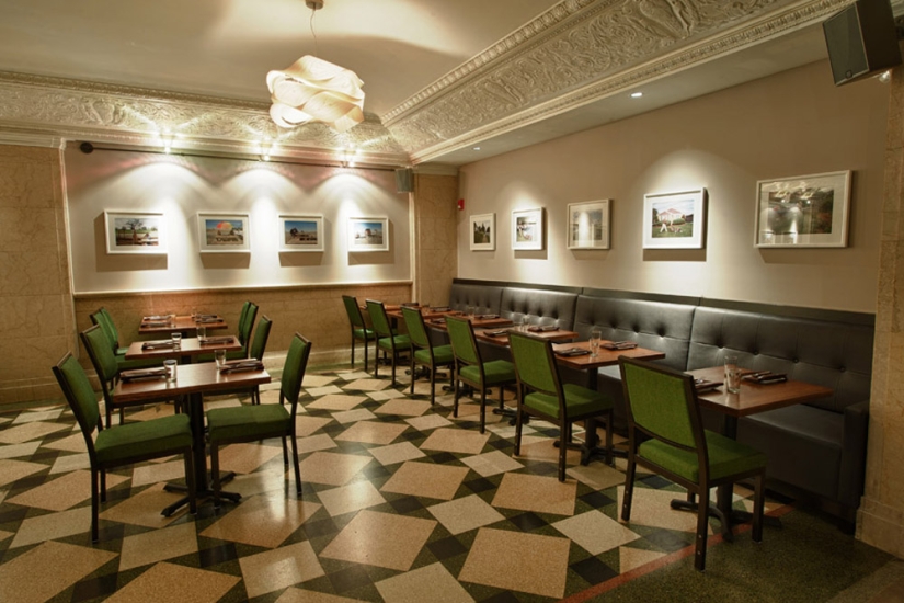 Bank vault from the 20s turned into a stylish restaurant