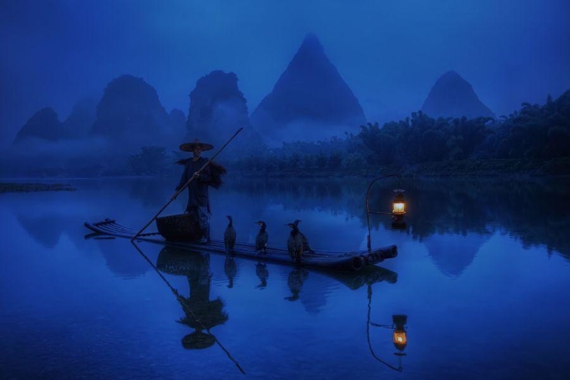 Beautiful scenery of the Chinese river of poets and artists Beautiful scenery of the Chinese river of poets and artists