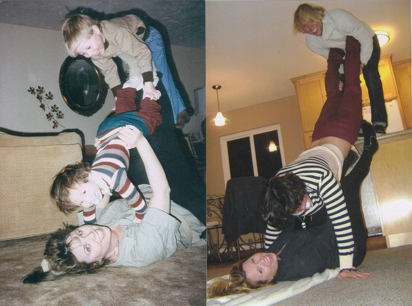 Before and after: funny family photos decades later