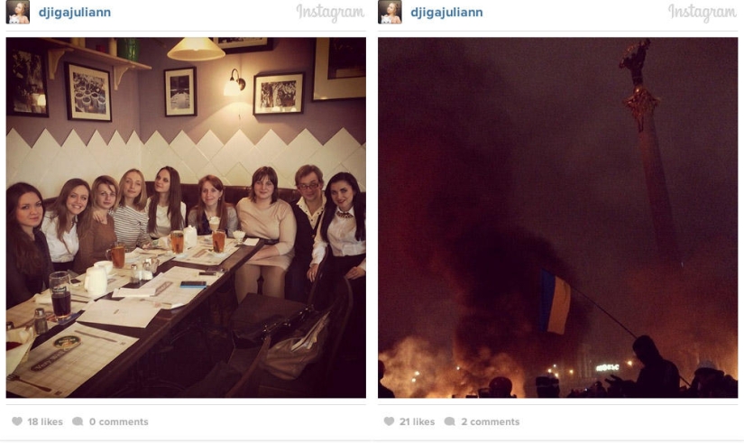 Before and after: Kyiv on Instagram