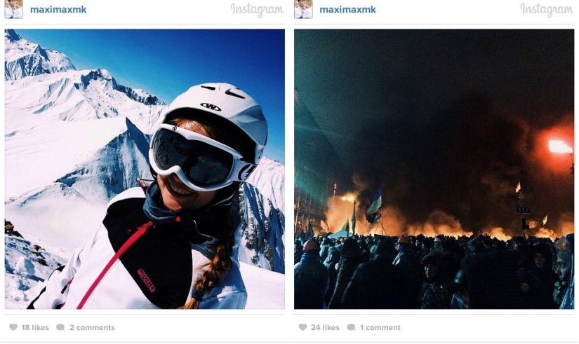 Before and after: Kyiv on Instagram