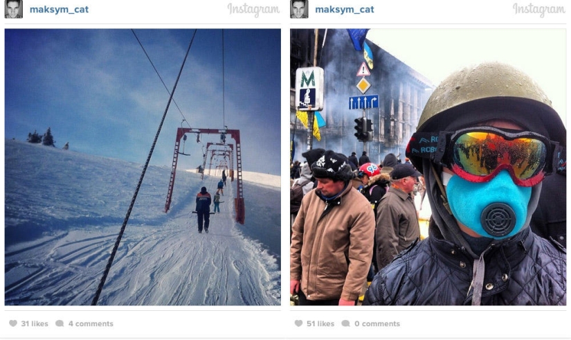 Before and after: Kyiv on Instagram