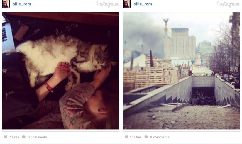 Before and after: Kyiv on Instagram